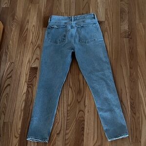 Agolde Nico high rise slim fit, cliff side wash, button fly size 26